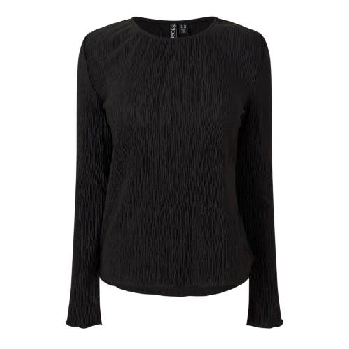 Pieces Womens/Ladies Crew Neck Relaxed Fit Long-Sleeved Blouse