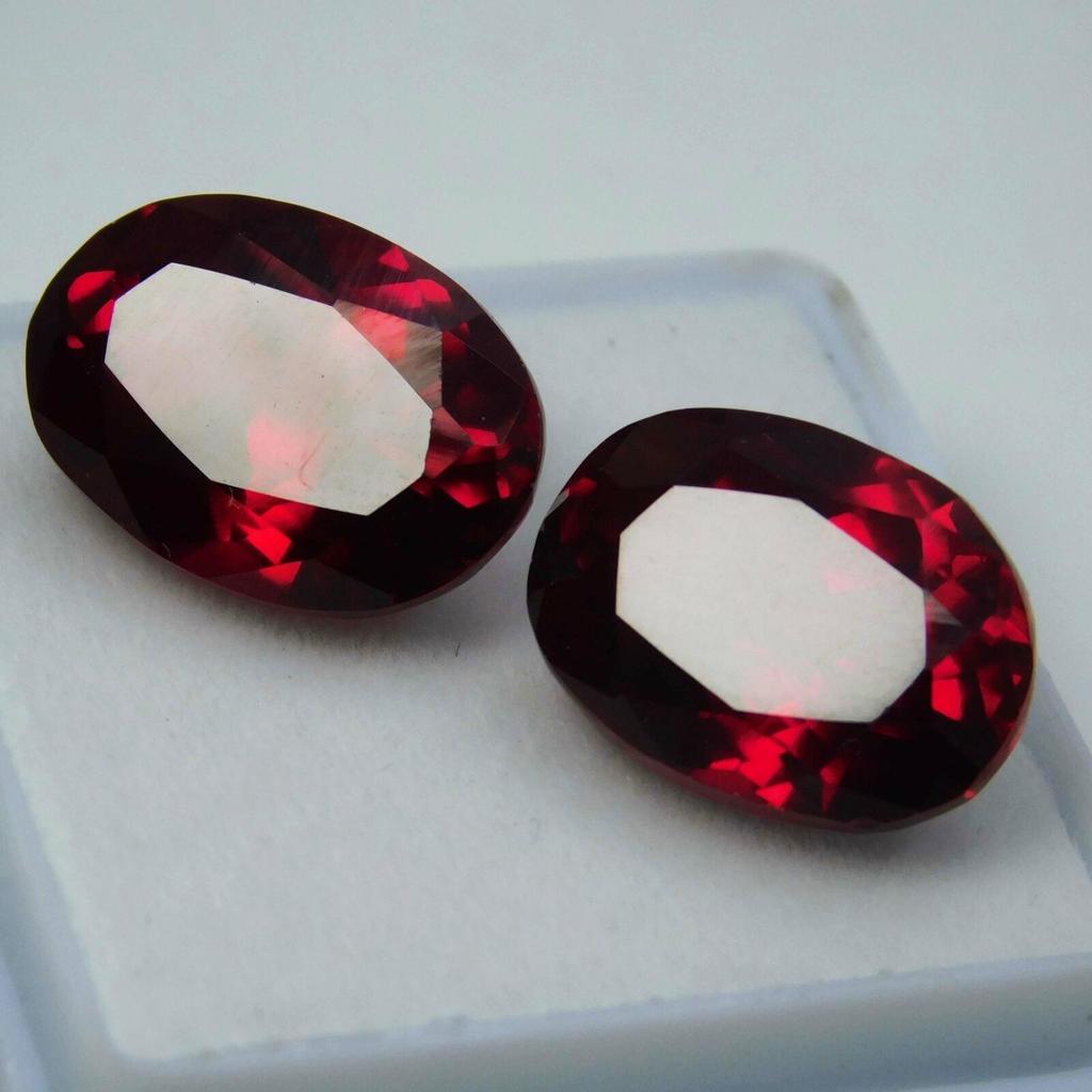 14.20 Ct Natural CERTIFIED Ruby Red Oval Cut Rare Loose Gemstone Pair A-1277456869