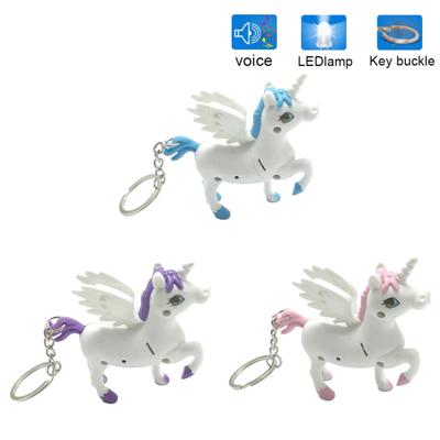 Halter Pferd Schlüsselanhänger LED Licht Sound Cartoon Design Geschenk