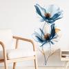 Large Blue Flower Wall Sticker Self Adhesive Removable Wall Decal for Living Room Entrance Bedroom Home Decoration