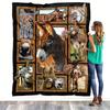 Cute Donkey Fleece Blanket Farm Animal Collage Soft Cozy Throw Home Decor for Living Room or Bedroom Gift for Animal Lovers