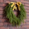 Simulation Norfolk Soft Glue Feel Pine Needle Wreath Christmas Bell Wreath Christmas Decoration Door Hanging Vine Ring