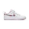 Nike Low 2 SE Floral Slip Resistant Cushioning Low Top Kids' Skateboarding Shoes White Pink Children Aged 3 7 Years Old CZ6613-100