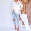 Blusas mujer de moda 2022 léto Top dámské košile Dámská šifonová košile s potiskem Halenky topy Dlouhý rukáv Elegantní žena