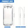  1/2PCS 470ML Glass Cup with Straw Lid Juice Drink Beer Mug Coffee Milk Transparent Water Cup for Parties