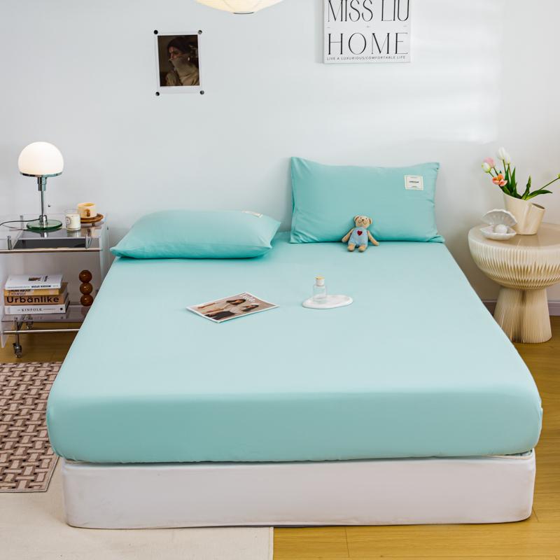 Neues Spannbettlaken aus gebürstetem Polyester-Baumwoll-Twill in Volltonfarbe, 1 Stück, 120/150/180/200 cm, maschinenwaschbar, leicht und atmungsaktiv