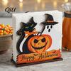 Sturdy Napkin Stand for Table Halloween Ghost/Cat Wooden Holder, Cute Paper Towel Decorative Desktop Tissue Storage Rack Stand, Freestanding Dispenser