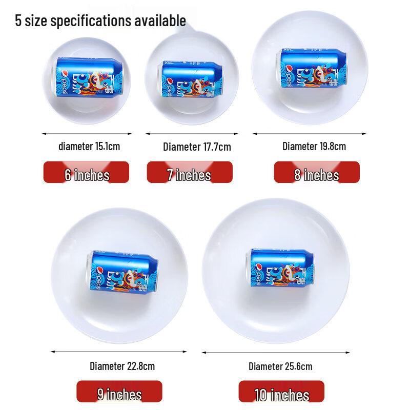 Commercial Melamine Imitation Porcelain Dinner Plates