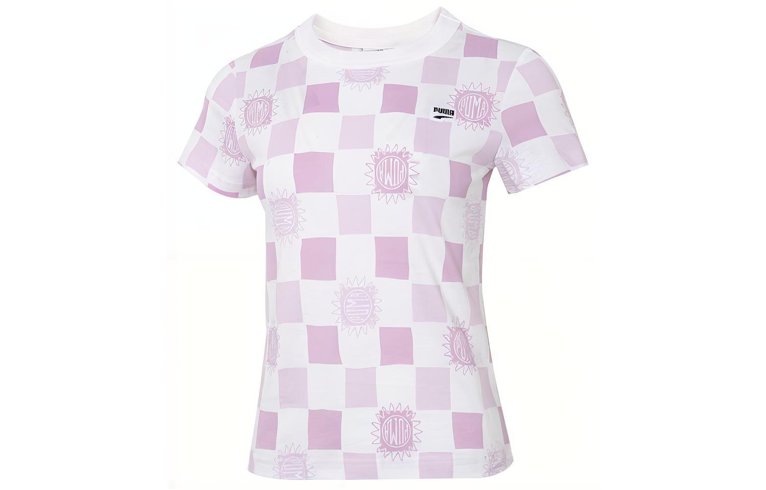 PUMA T Shirt Women s Light Purple 535379-02 S