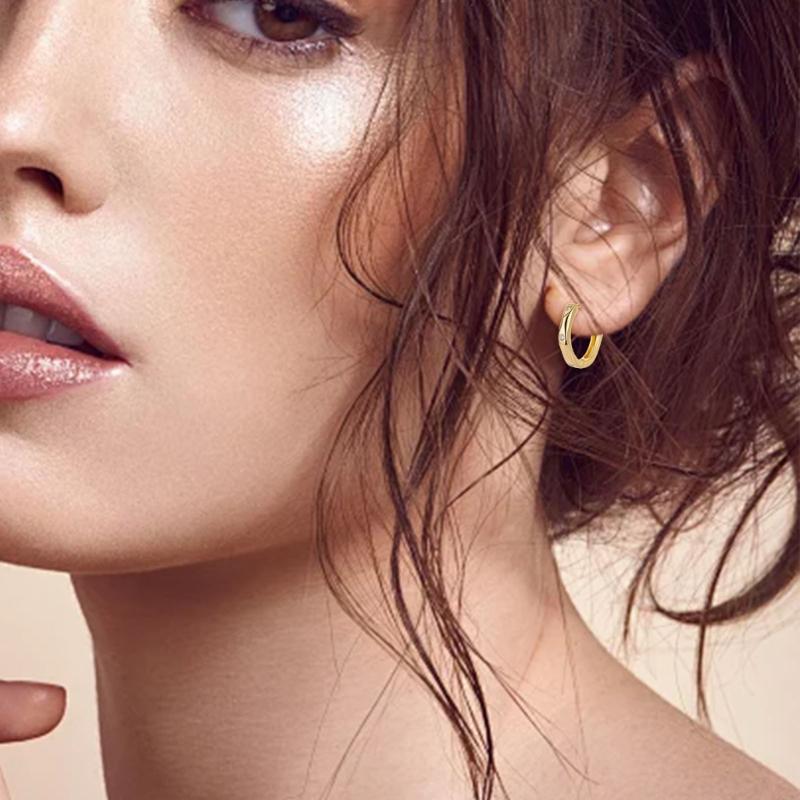 Geometric Hoop Earrings for Women Fashionable Square Ear Rings Exaggerated Ear Pendants Elegant Evening Party Jewelry