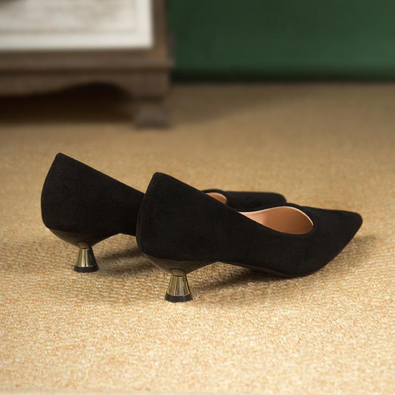 Fashion Luxury Pumps Shoes for Women Heeled Woman Medium Heel Stiletto Heels High Sandal Party Office 2025 Elegant Brown Small Heel Sexy