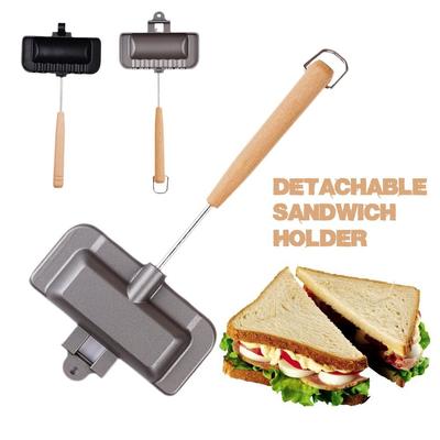 Double-Sided Sandwich Pan Non-Stick Foldable Grill Frying Pan for Bread Toast Breakfast Machine Pancake Maker