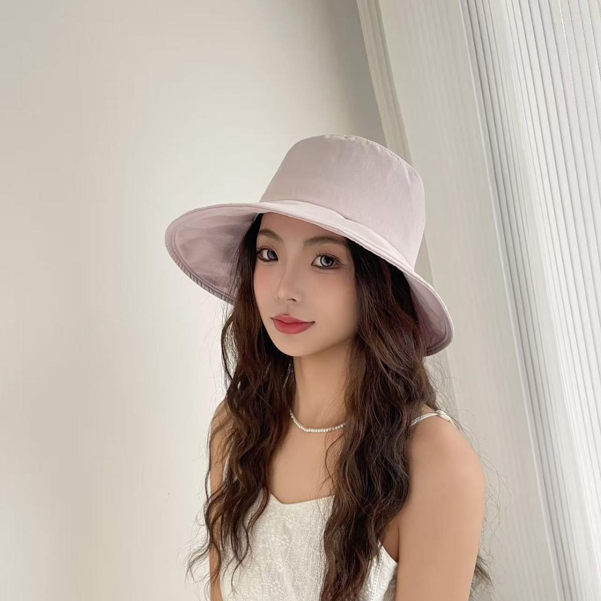 Hat Women 2026 Spring And Summer Bucket Hat Washbasin Hat Outdoor Hat Sun Hat Summer Fashion Sunscreen Hat Adjustable розовый