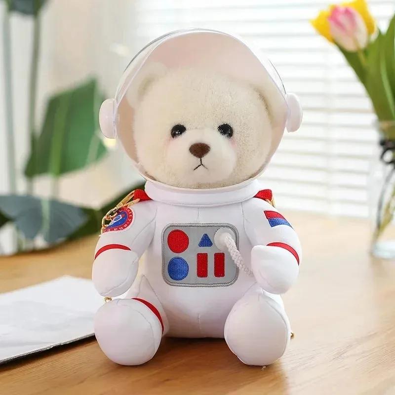 Weltraum-Teddybär 30CM Astronaut Plüschtier Rucksack Geschenkbox Dekoration Kinder-Schultasche Puppe Heimdekoration Weihnachtsgeschenke
