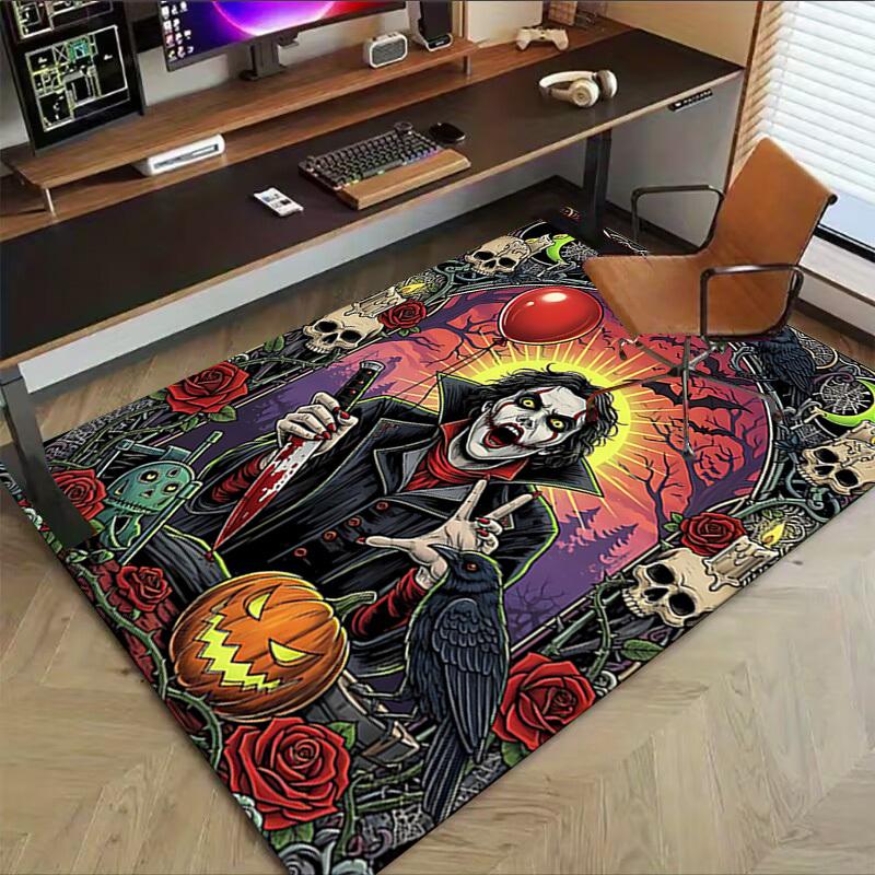 1PC Halloween Crow Extra Large Non Slip Floor carpet, Office, family, bedroom, Studio Large Area Rug Indoor Rugs