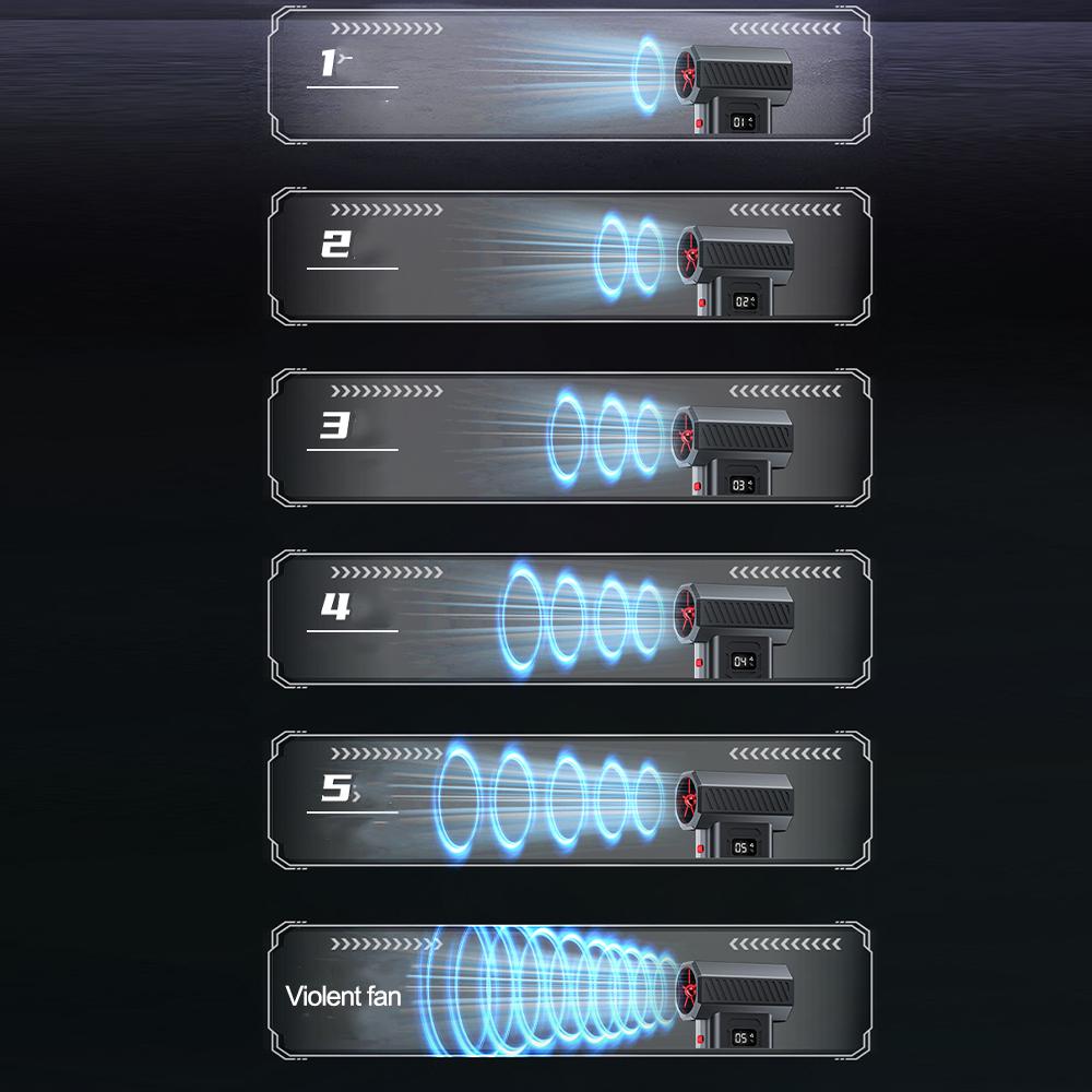 New Turbo Jet Fan Electric Air Duster Adjustable Wind Speed Turbo Violent Blower Rechargeable with Light Car Cleaning Car Computer Cleaning Tool