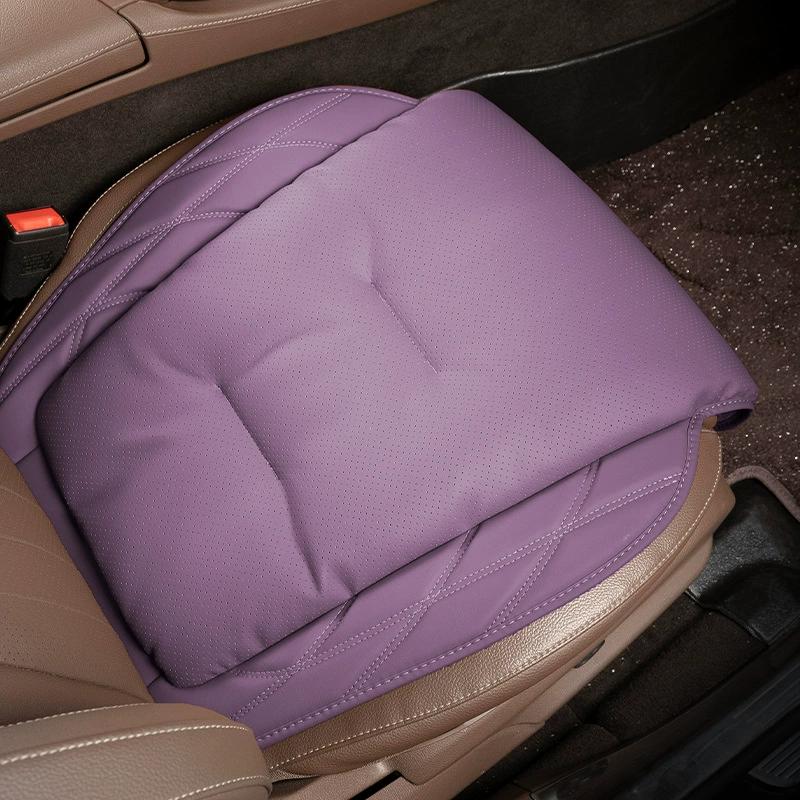 New Car Seat Cushion Waist Cushion for Most Cars Breathable and Ventilated Nappa Leather All Season Seat Cushion