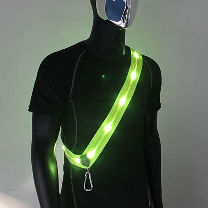 Adjustable Illuminating Shoulder Bands for Outdoor Activity USB Power Safety Lighting with 10Hours Runtimes Wide Paddings