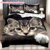 Cute Cat 3d Printed Duvet Cover Pillowcase Soft Bedding Accessories Home Decor Cute Animal Pet Theme For Boys Girls Quilt Covers