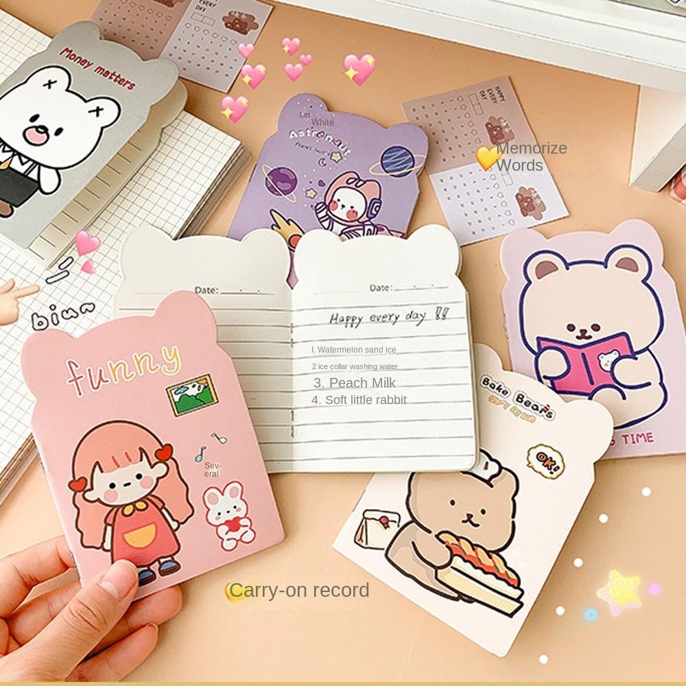 10pcs/pack Notebooks Kawaii Notebook Lined Paper Cartoon NoteBook Mini Notepad  Student
