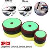 3Pcs Sponge Polishing Pad Buffing Polishing Sponge Pads Kit 3/5.5/6.5inch Polishing Disc Automobiles Detailing Waxing Tool