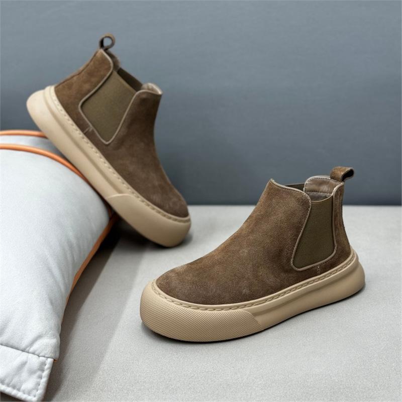 Winter new casual simple color matching retro round head casual comfortable shoes ms 38