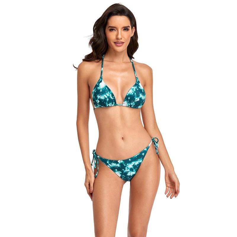 Womens Sexy Gradient Bikini Set Two Piece Swimsuit Beach Pool Vacation Swimwear S M L XL Green Blue Small верде