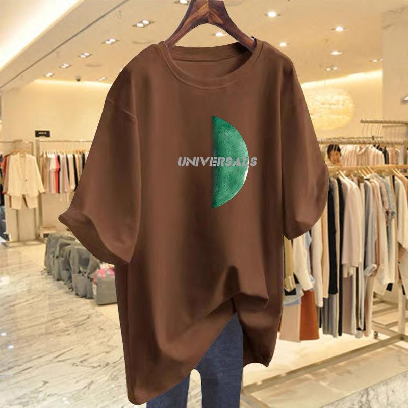 

American heavy cotton black short-sleeved t-shirt women s summer 2025 new half-sleeved clothes XXXL