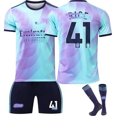 Dospievajúci Deti Dospelí Futbalové Súpravy Športové Tréningové Dresy Súprava so Štulpňami 24/25 Arsenal 2. Vonkajší #41 Declan Rice