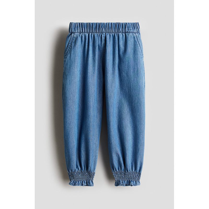 

Детская одежда HM Джинсы для девочки 2025 Осень Новые Комфорт Эластичная талия Наклонный карман Джинсовые брюки 1282996