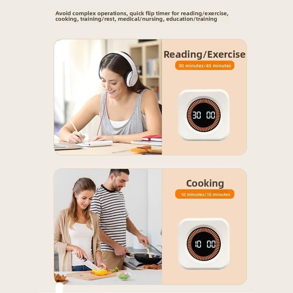 LED Display Productivity Cube Timer 4 Preset Time Countdown Timer  Office Productivity