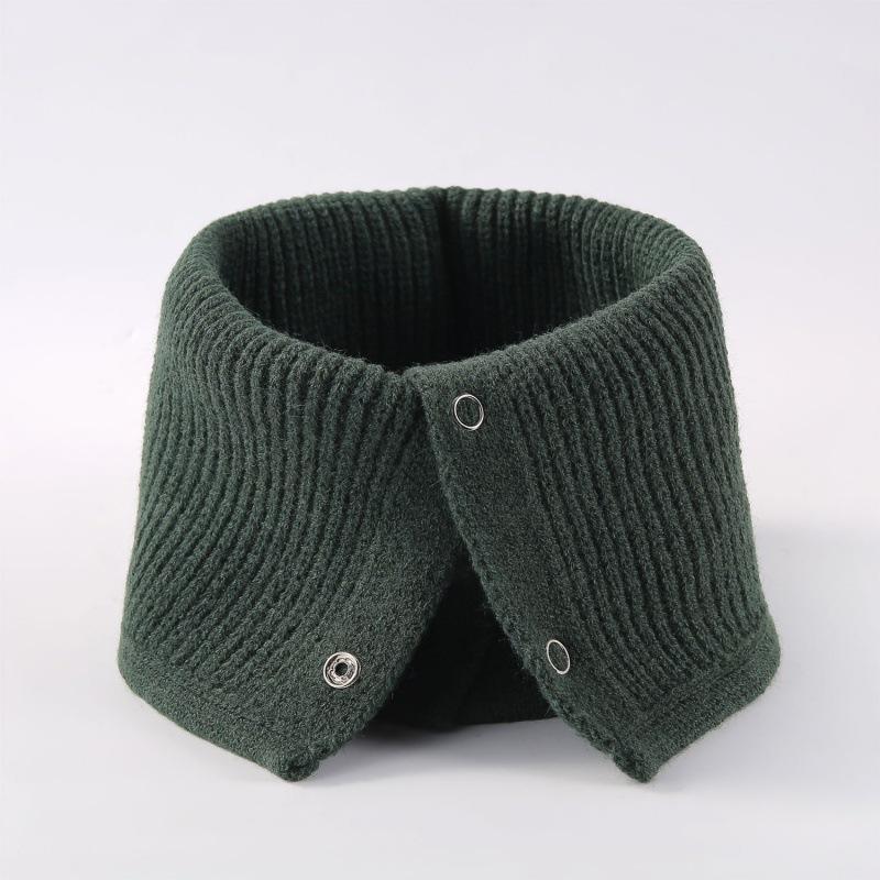 

Autumn and winter new solid color wool warm outdoor elastic pullover knitted scarf casual neck cover One size