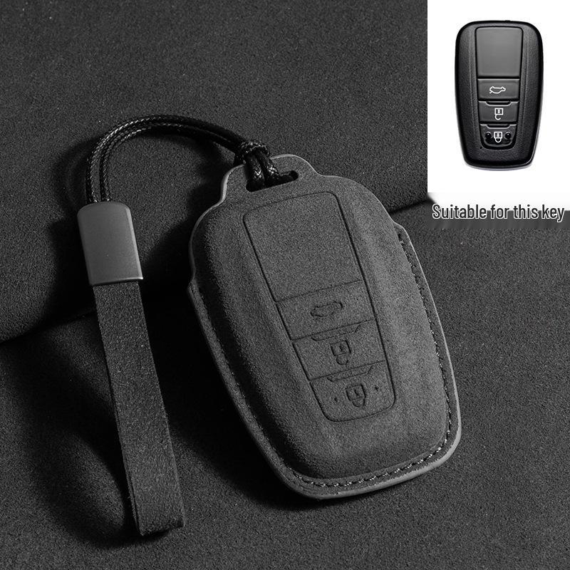 2024 Toyota Crown Highlander Suede Key Case: Three-Color Full Wrap for Men