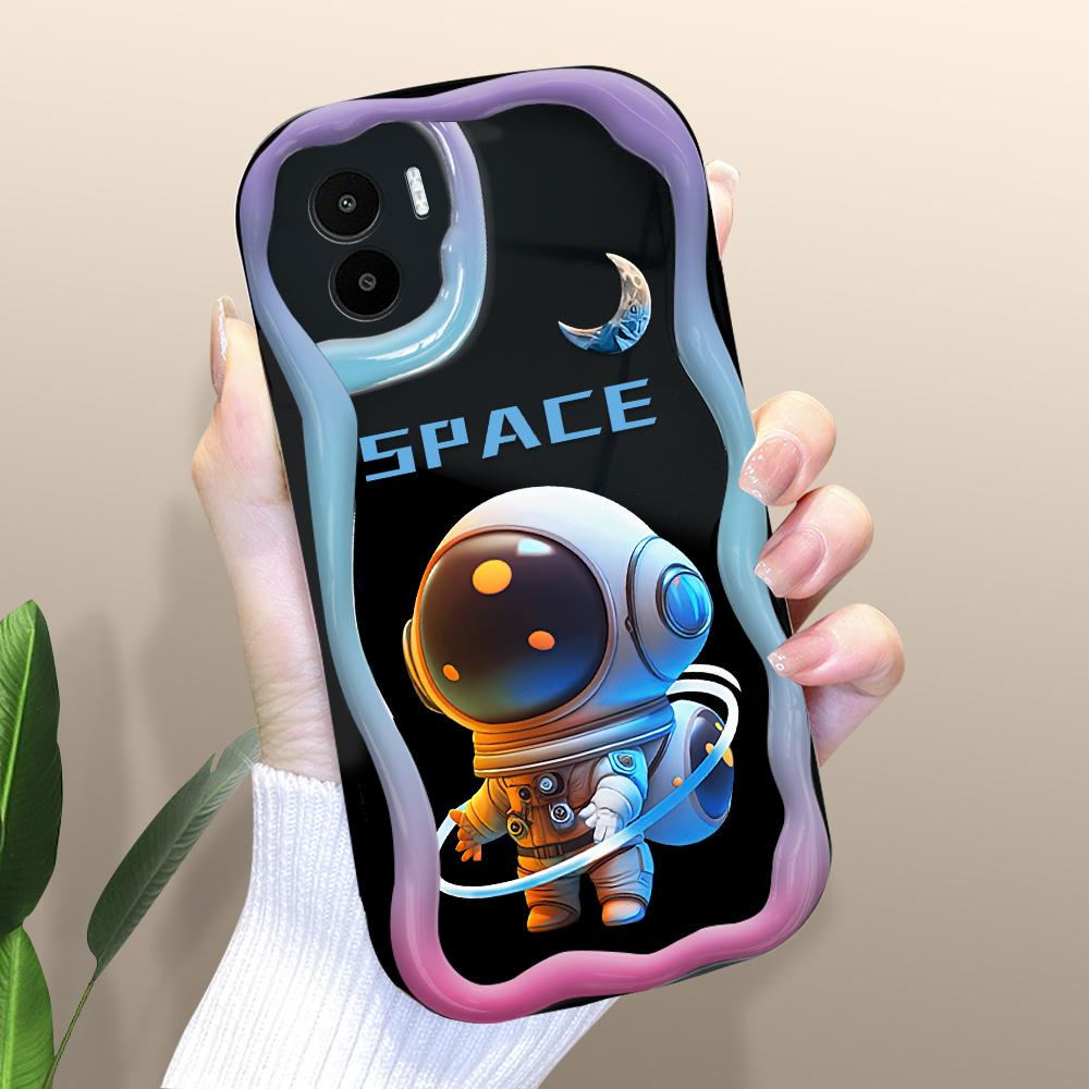 Cute Cartoon Pattern Cream Texture Casing Wavy Edge Soft Silicone Cover Phone Case for Xiaomi Redmi