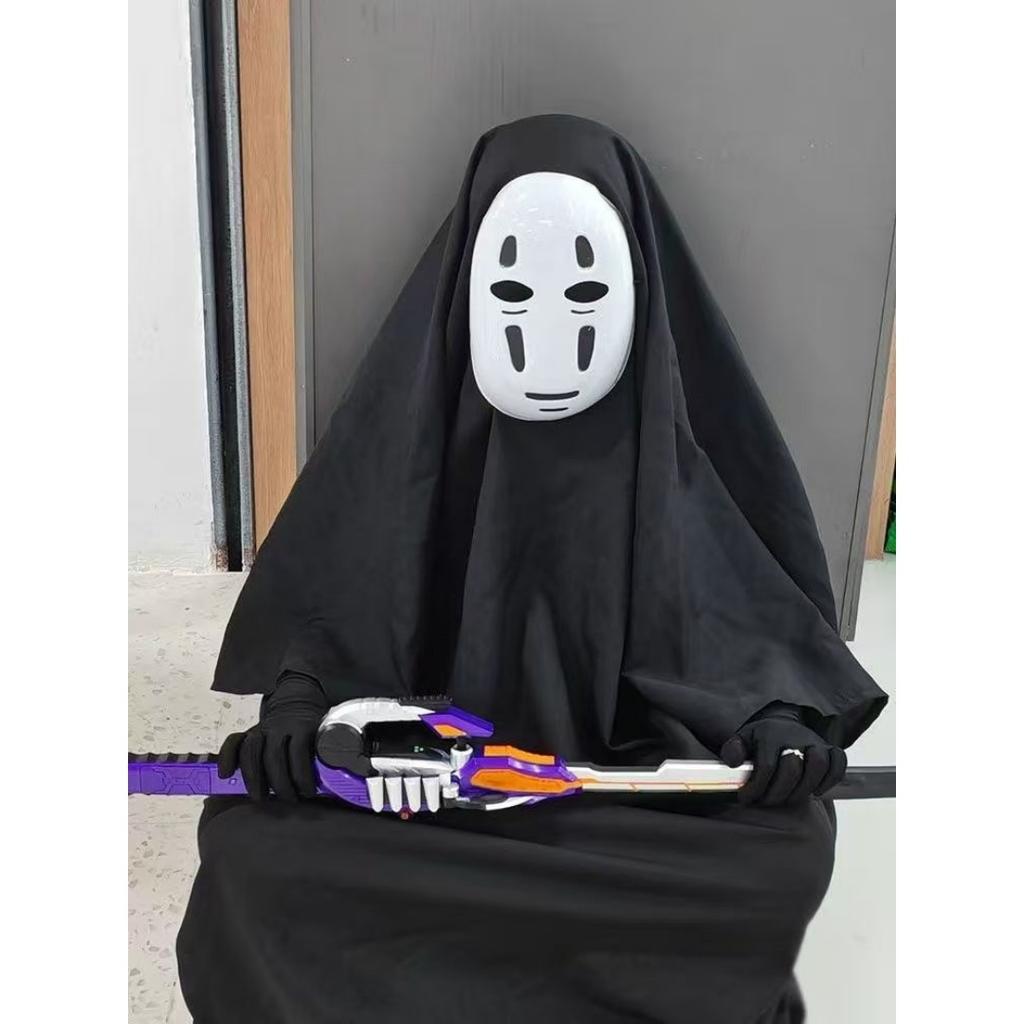 Japanese No Face Man Cosplay Costume Unisex Halloween Anime Carnival Party Adult Clothing Including Ghost Mask Gloves Comic Con