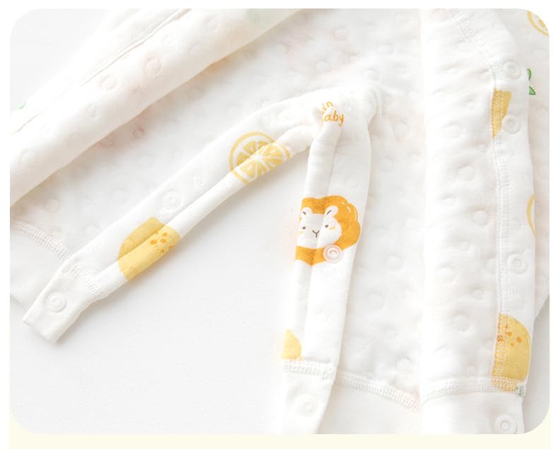 Babykoi Baby Clothes Long Sleeve Romper Spring Autumn Winter Clothes Newborn Thick Cotton Coveralls Baby Girls Preparing for Maternity Gift Solid Pink