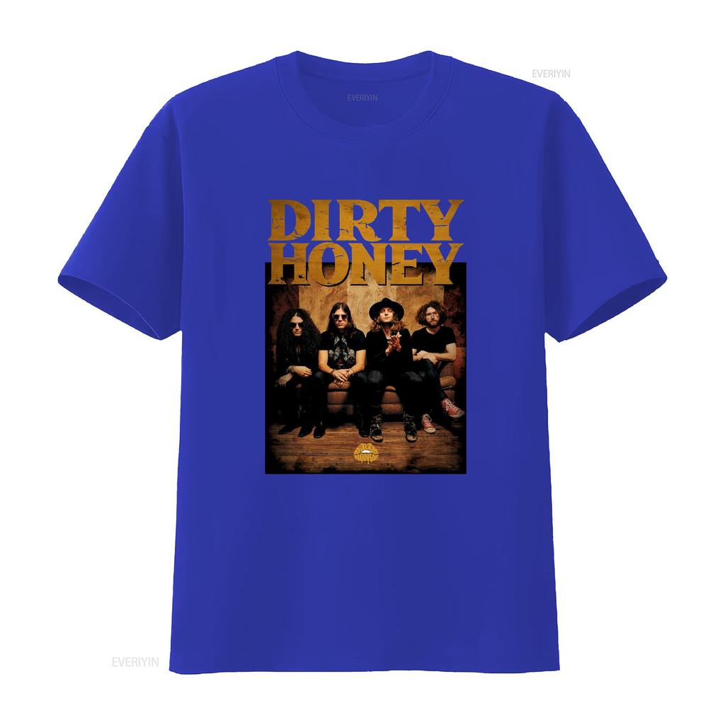 Dirty Honey Band Members Heavy Cotton Black T Shirt All Sizes Rock Design Ap369 vintage Washed Breathable homme Comfortable
