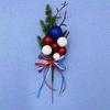 32cm Patriotic Berry Branch with Glitter Powder Independence Day Stem for 4th of July Independence Day Decor