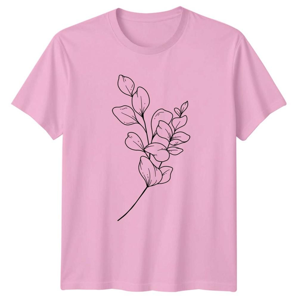 Minimalist Botanical Eucalyptus Leaves TShirt Eucalyptus Line Art Botany
