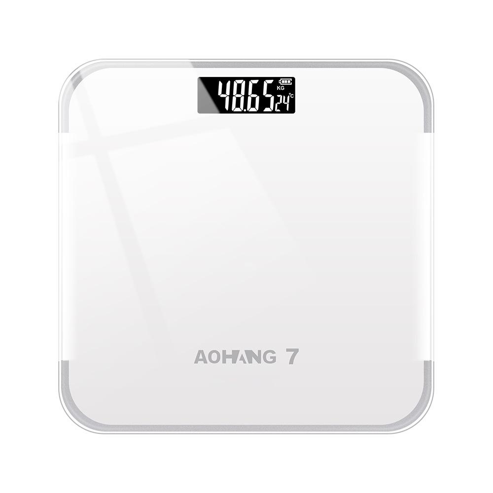 Rechargeable Smart Electronic Bathroom Scale - Accurate Body Weight Measurement Battery Version