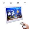 Adjustable Brightness Weather Clock Color Display Alarm Clock White 16MB 100-240V for Living Room