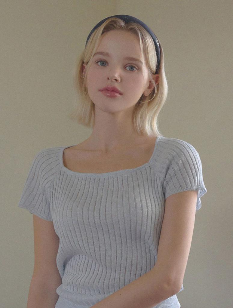 Teuwi Tolia Back Ribbon Square Knit