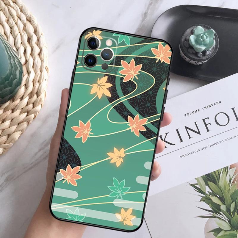 

Чехол для телефона Genshin Impact Kaedehara Kazuha с листком для iPhone 13 12 11 Pro Max XS XR X 6S 7 8 Plus SE 2020 13 12 Mini, задняя крышка iPhone 13Pro MAX