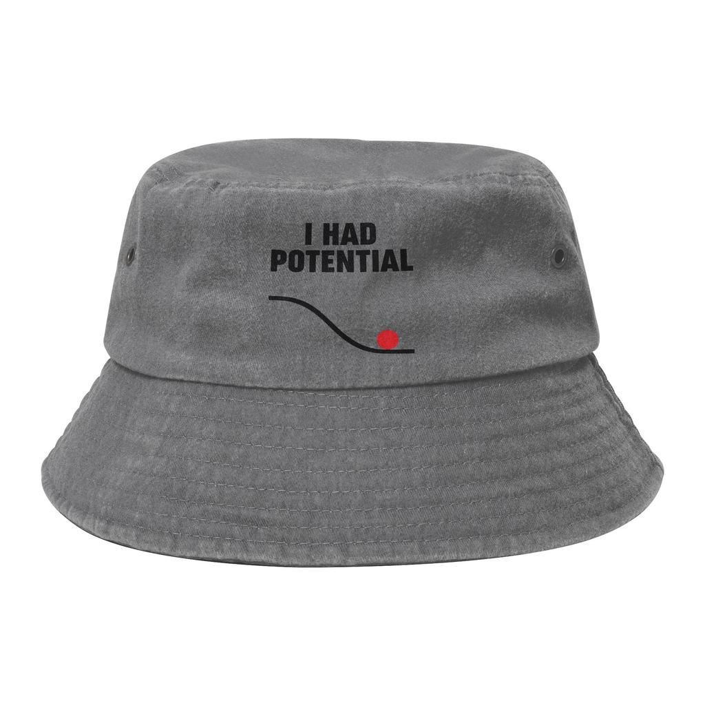 I Had Potential Bucket Hats Unisex Packable Project Hail Mary Distressed Denim Fishing FisherUnisex Cap Getaway Headwear Panama Hat