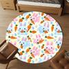 1pc Easter Bunny Round Chair Mat Area Rug - Non-Slip, Floor Mat for Office, Bedroom, and Indoor Decor -1002177
