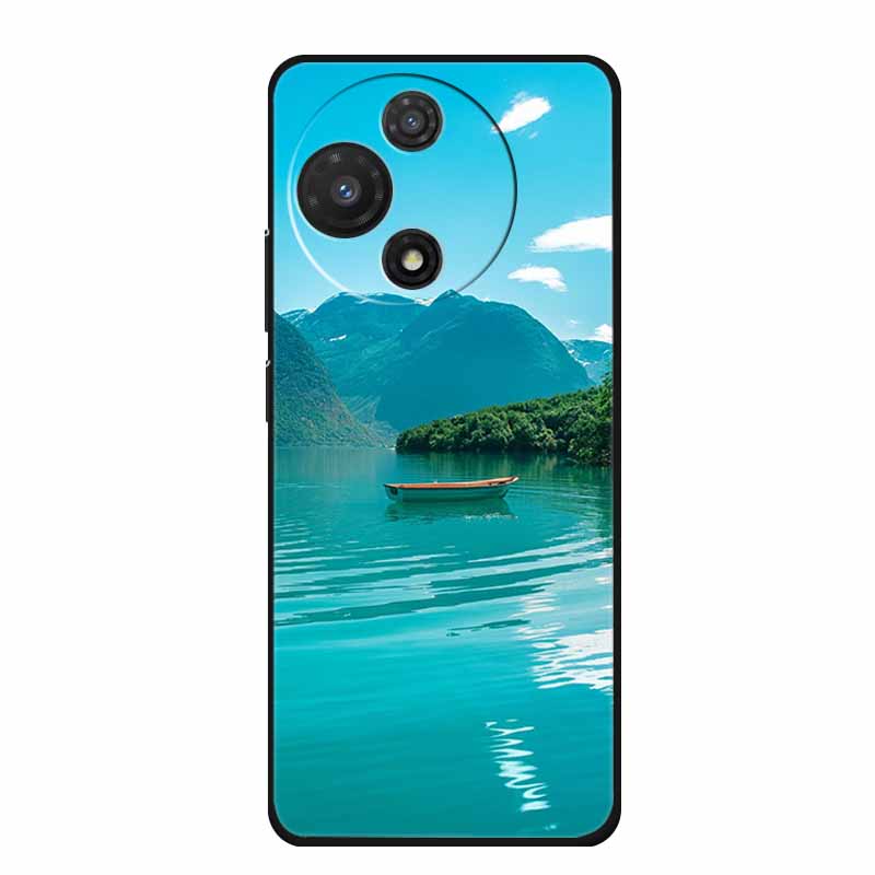 For TCL 605 Case Fashion Flower Protective Black Silicone Soft TPU Back Cover Case For TCL 60 5G 60 SE Case 60SE Coque Funda Bag