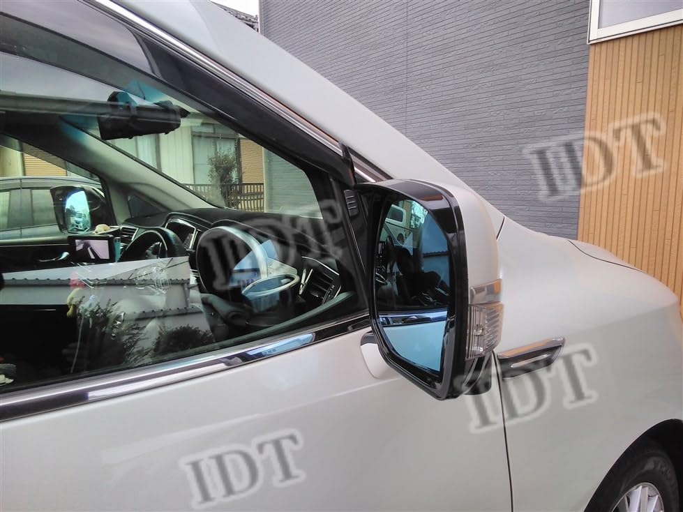 IDT Nissan E52 Elgrand Door Mirror Rain Custom Side Mirror Garnish Turn Signal Mirror Highway Star Rider Mini Cloth Included Door Mirror Visors,