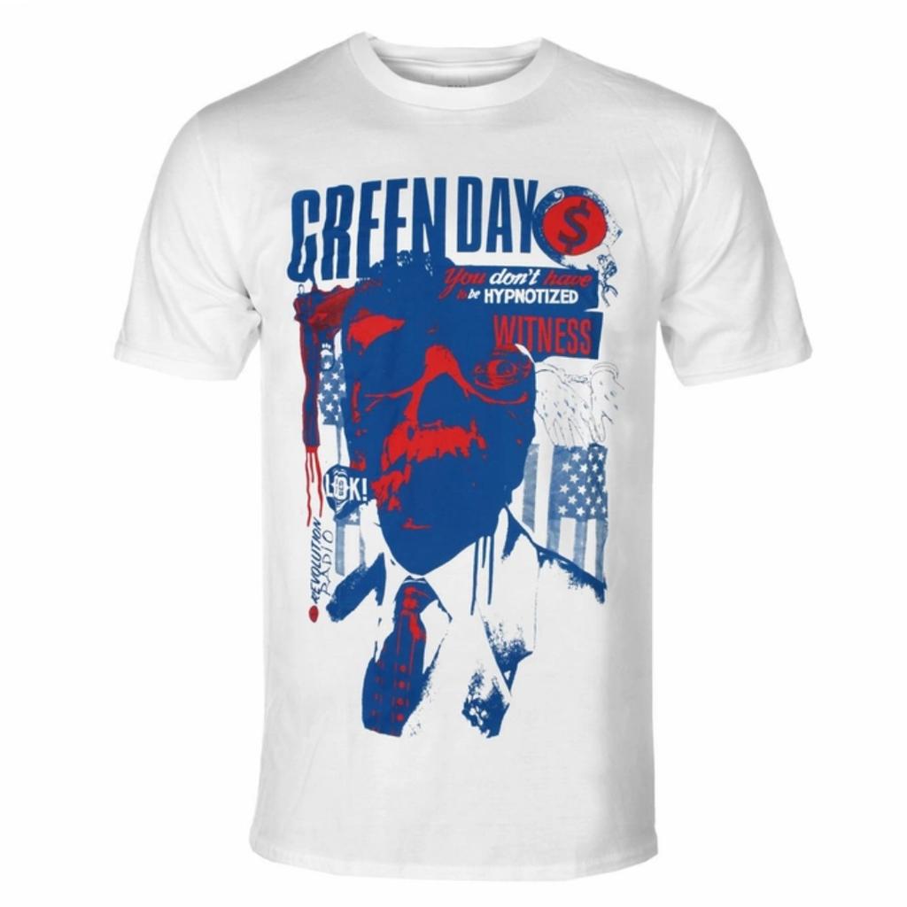 Green Day Photo Block Printed TShirt PopPunk Band Style Daily TShirt Suitable For Both Unisex And Unisex