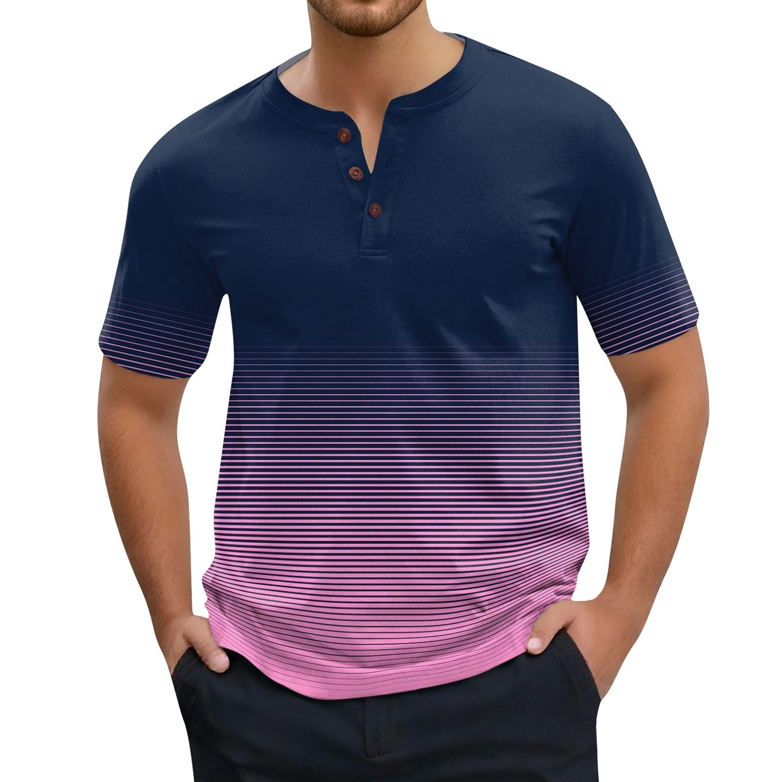 

Мужская повседневная рубашка-пуловер с воротником-стойкой, тонкая футболка из хлопка и льна в стиле ретро XL розовый