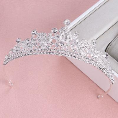 Hochzeit Haaraccessoires Wassertropfen Kristall Diadem Funkelnde Luxus Strass Königin Krone Prinzessin Haarreif Kopfschmuck